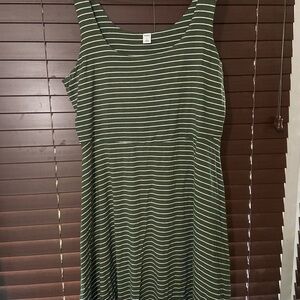 Old Navy Green and white A-Line Sundress